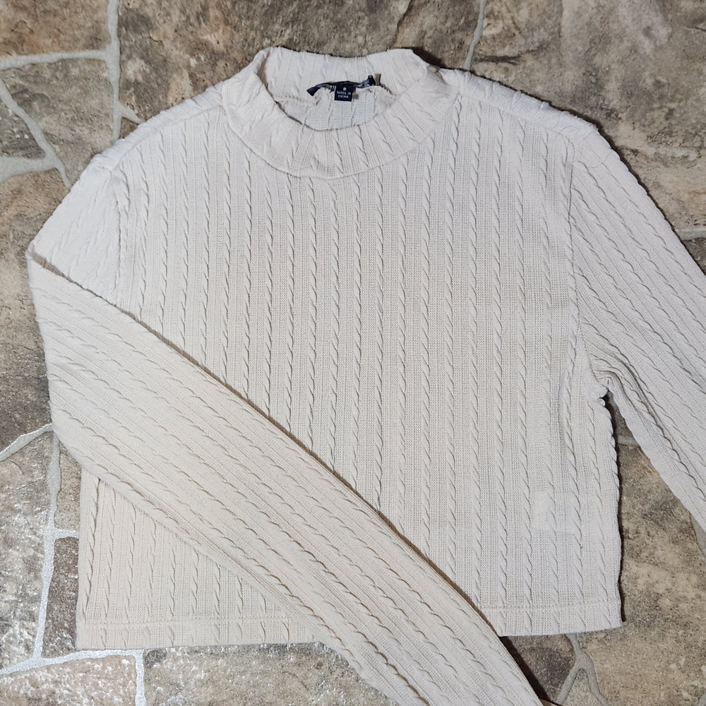 Elegant Cream Turtleneck Sweater